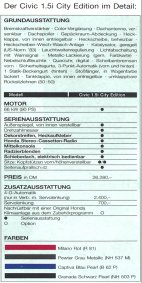 Preise, Farben, Ausstattung `93